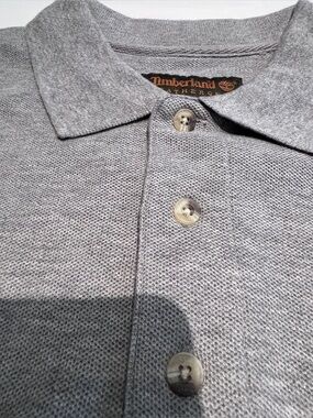 Vintage Timberland Grey Men's Short Sleeve Polo Shirt